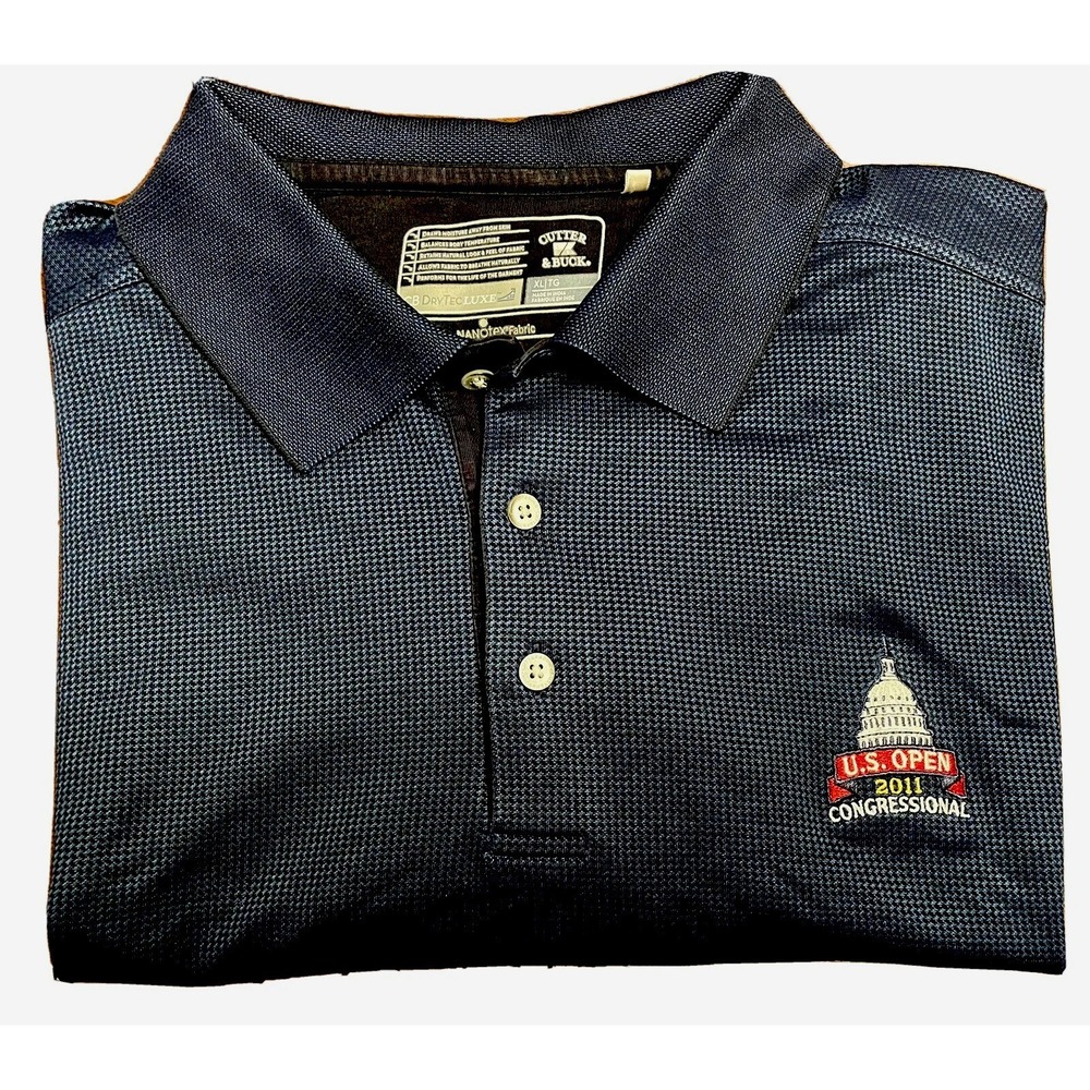 Cutter & Buck Mens Shirt XL Golf Polo US Open Congressional Wicking Breathable
